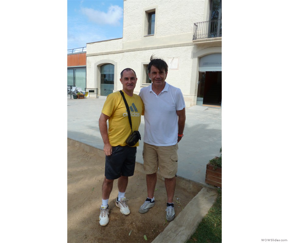 With Emilio Sanchez, Spanish Davis Cup Team Captain