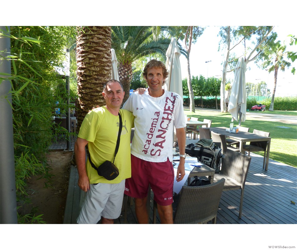 With Sergio Casal, Grand Slam Winner